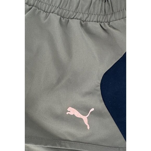 Puma Running Shorts Khaki and rose gold puma Size Small active wear running - Picture 3 of 5